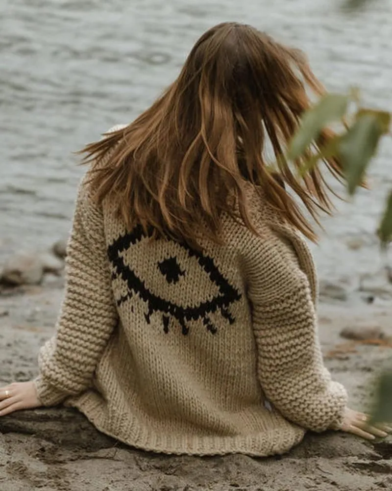 I See You Chunky Cardigan - Stone