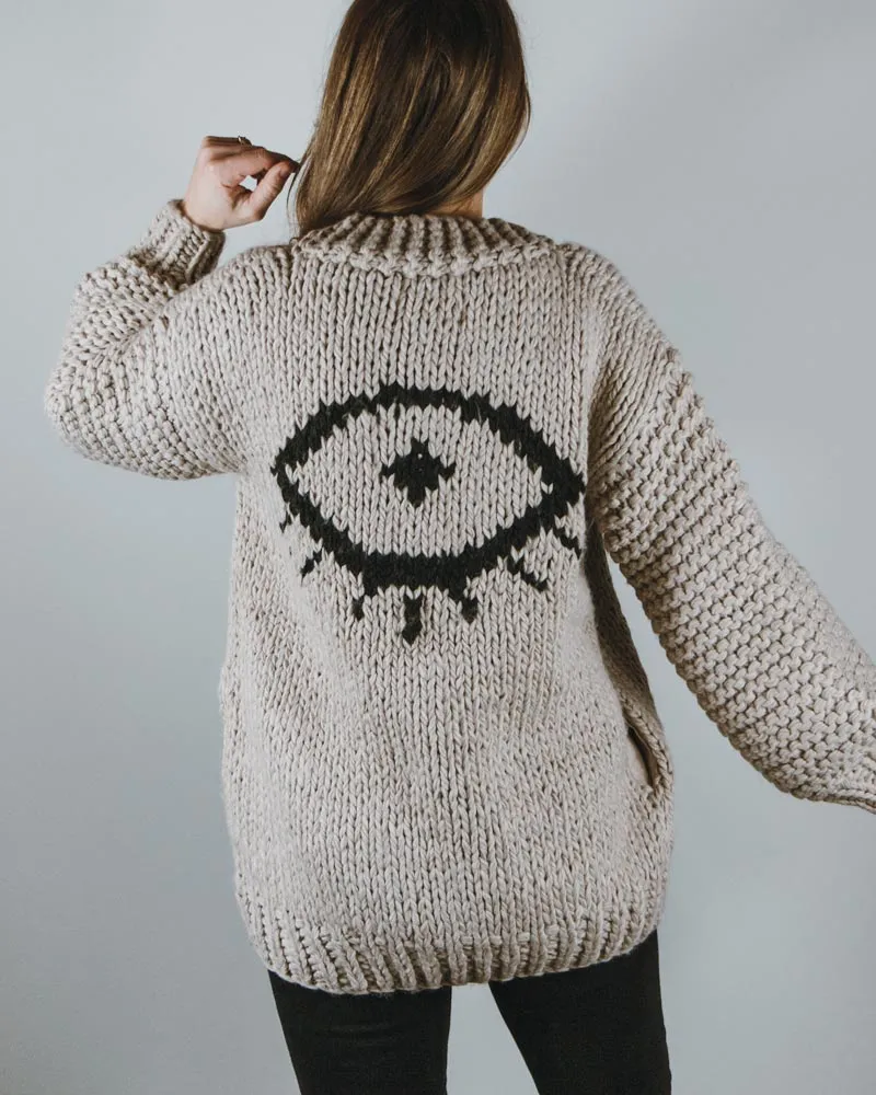 I See You Chunky Cardigan - Stone