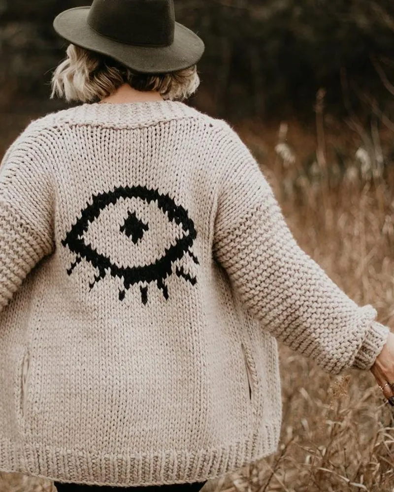 I See You Chunky Cardigan - Stone