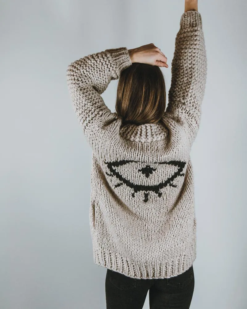 I See You Chunky Cardigan - Stone