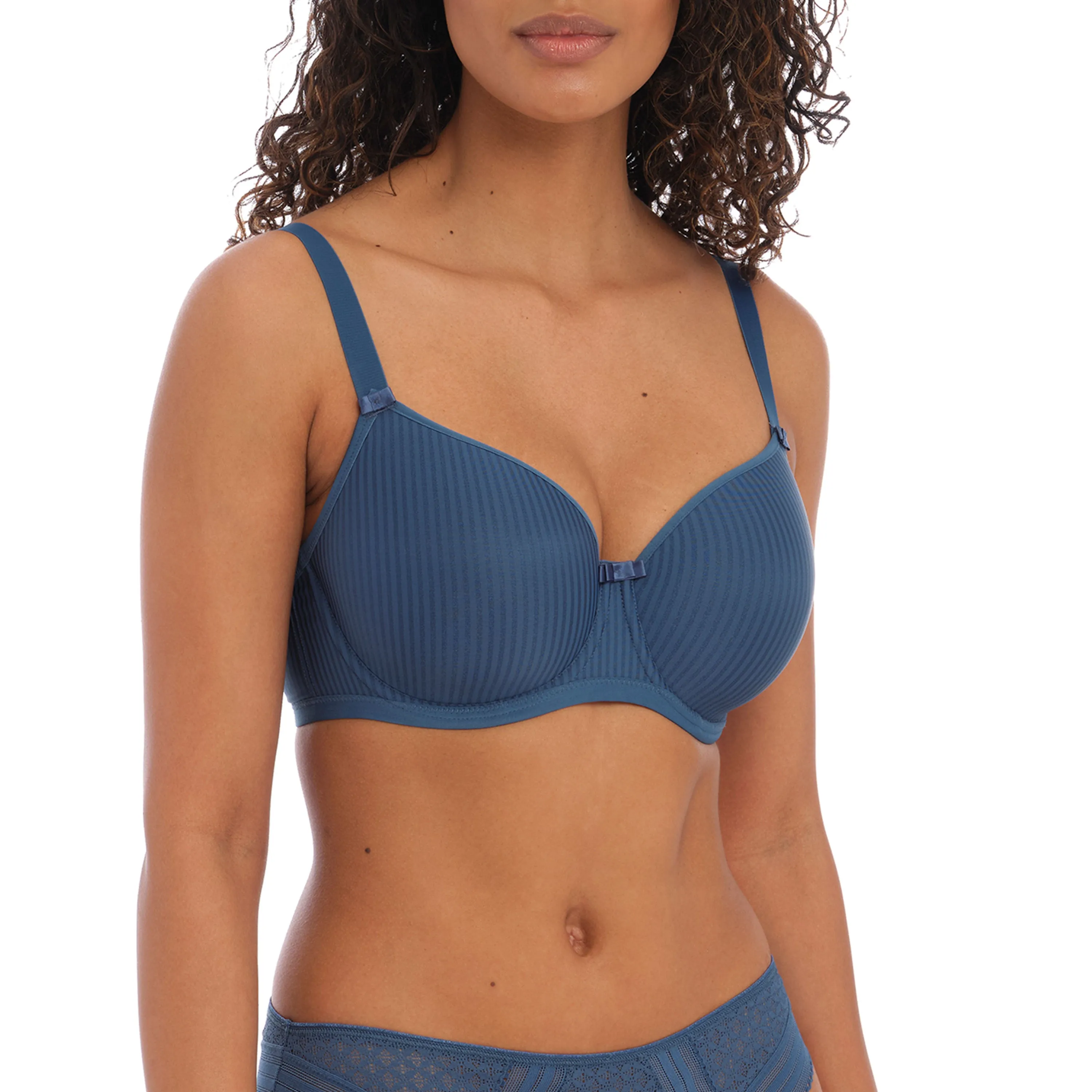 Idol Moulded Balcony Bra - Denim