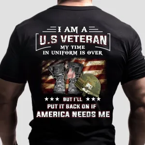 If America Needs Me 2D Black Tshirt 3, Nvc97