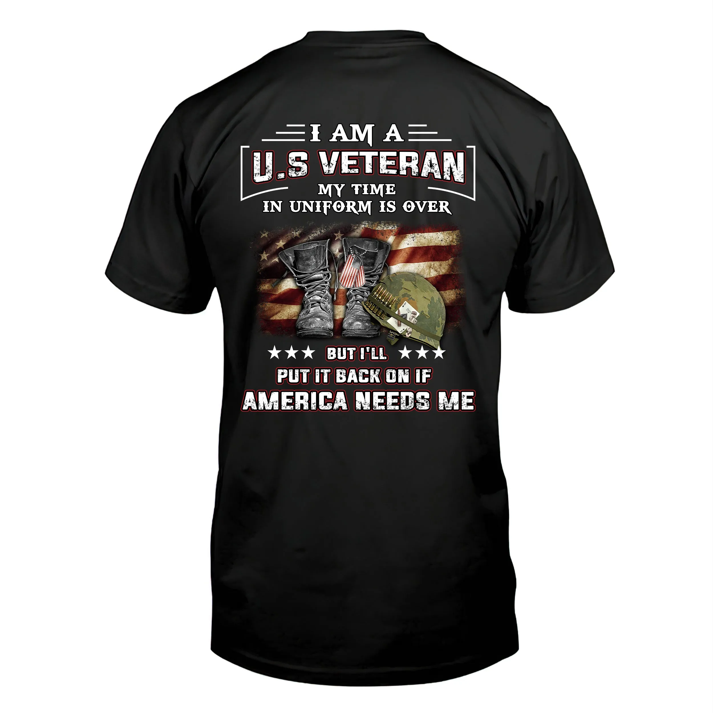 If America Needs Me 2D Black Tshirt 3, Nvc97