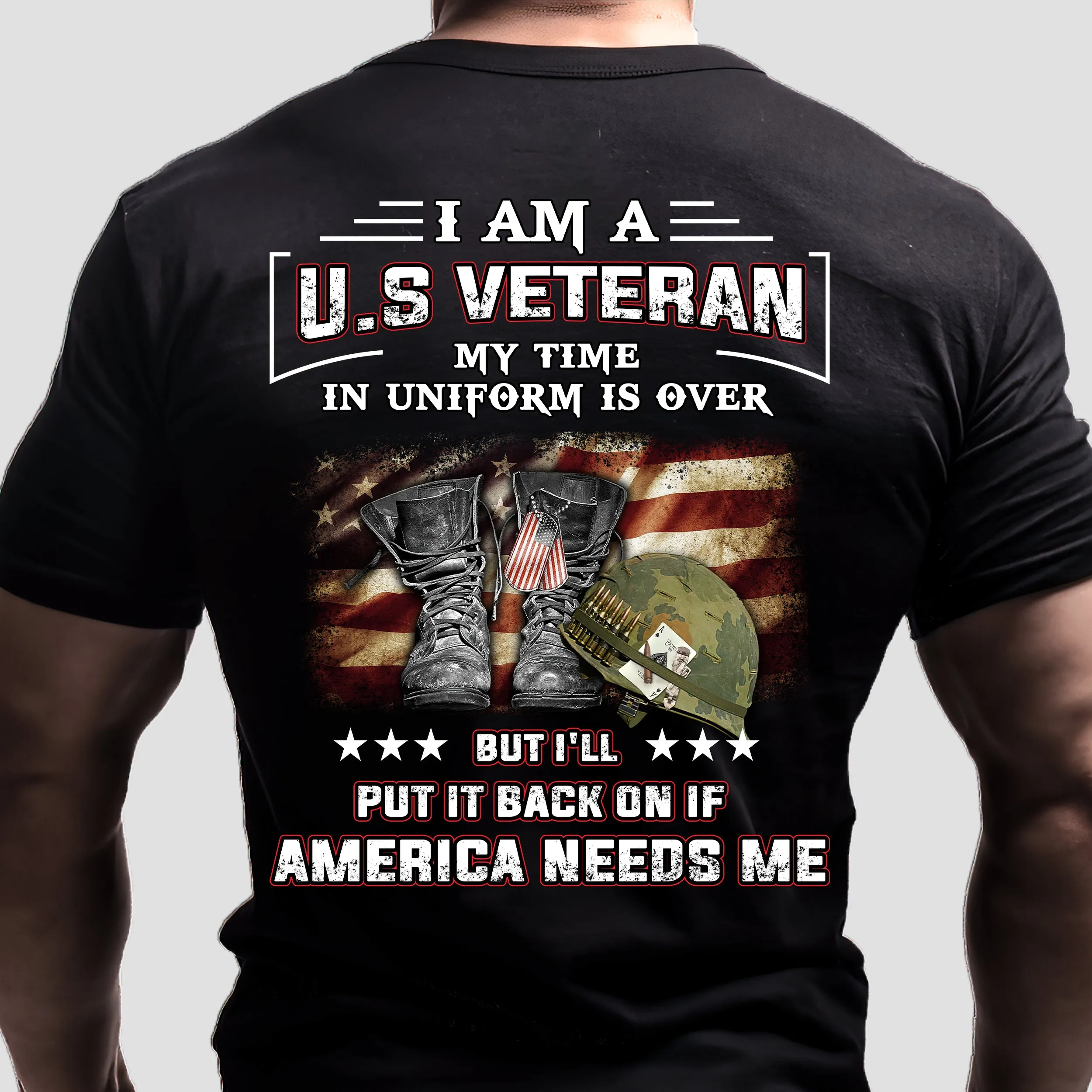 If America Needs Me 2D Black Tshirt 3, Nvc97