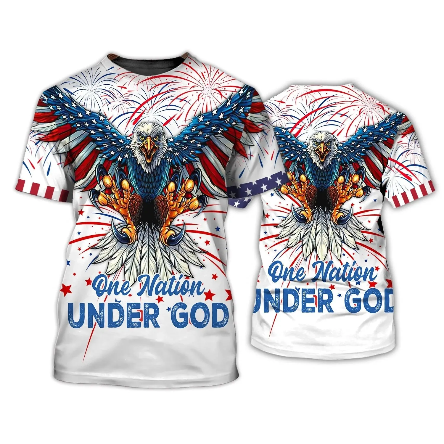Independence Day Is Coming Ealge One Nation Under God 3D Full Print