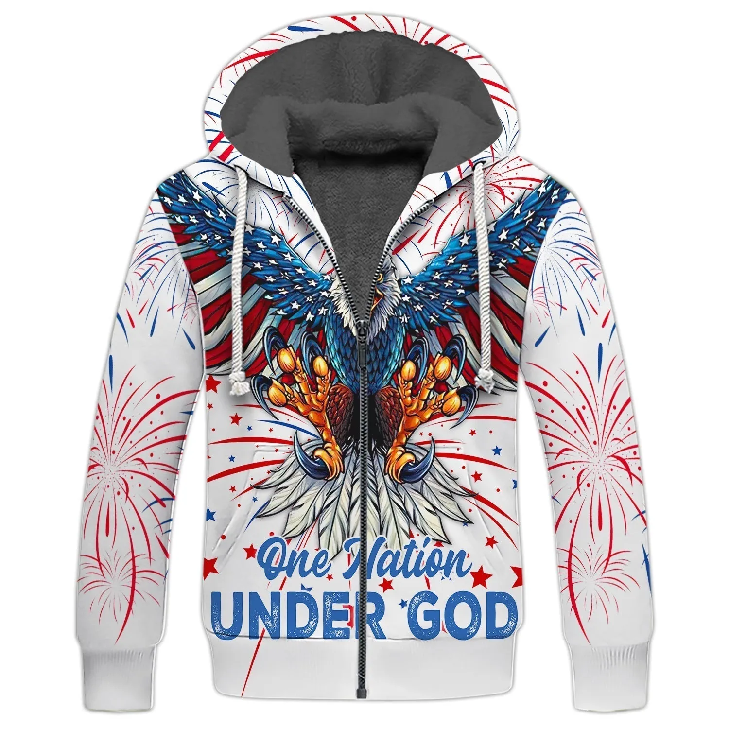 Independence Day Is Coming Ealge One Nation Under God  3D Hoodie Full Print