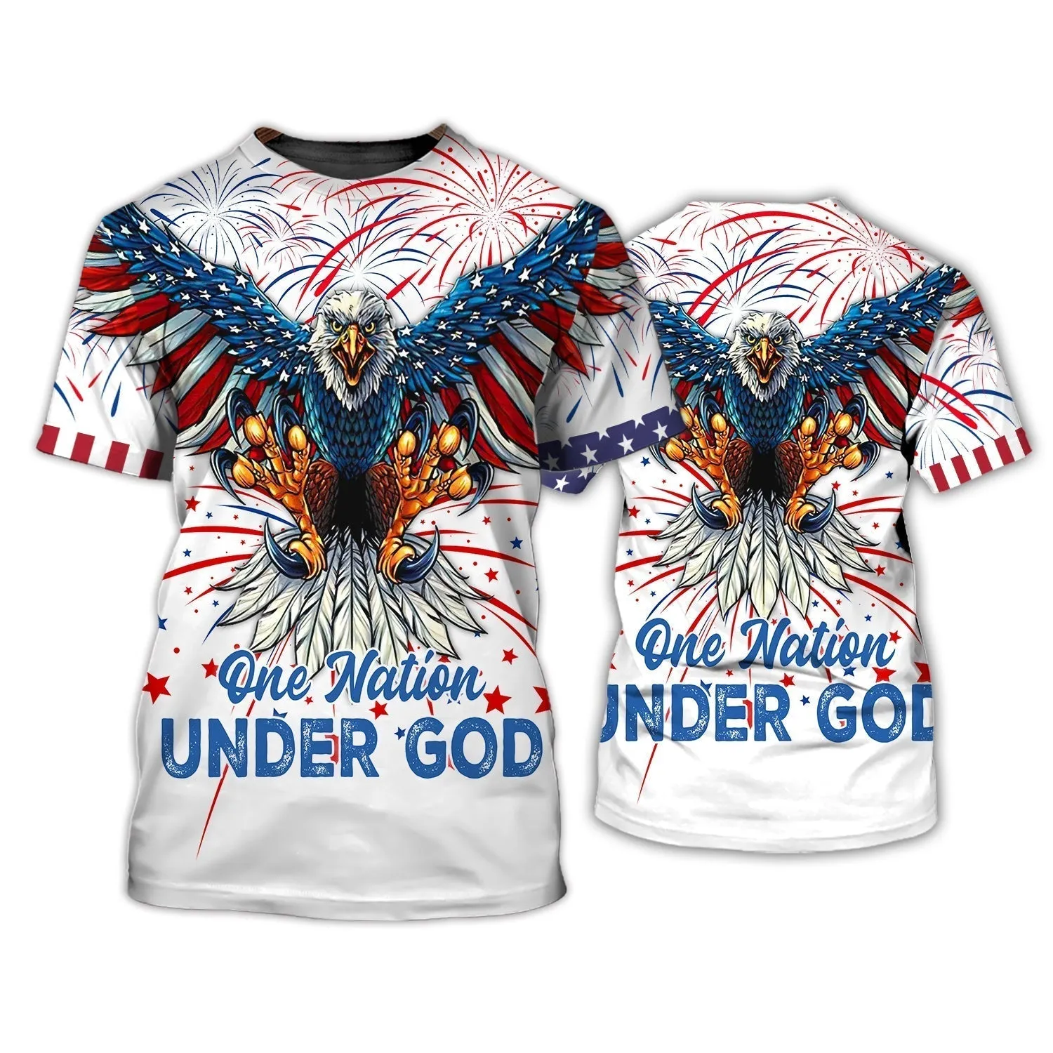 Independence Day Is Coming Ealge One Nation Under God  3D Hoodie Full Print