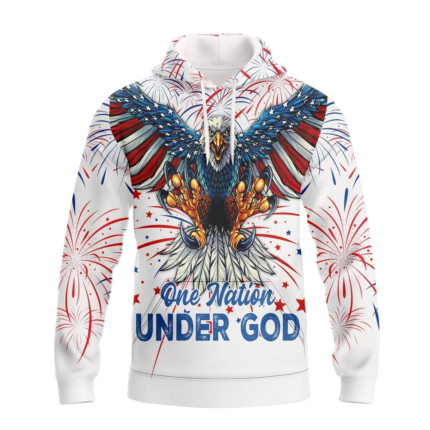 Independence Day Is Coming Ealge One Nation Under God  3D Hoodie Full Print