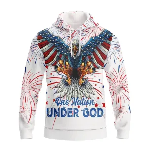Independence Day Is Coming Ealge One Nation Under God  3D Hoodie Full Print