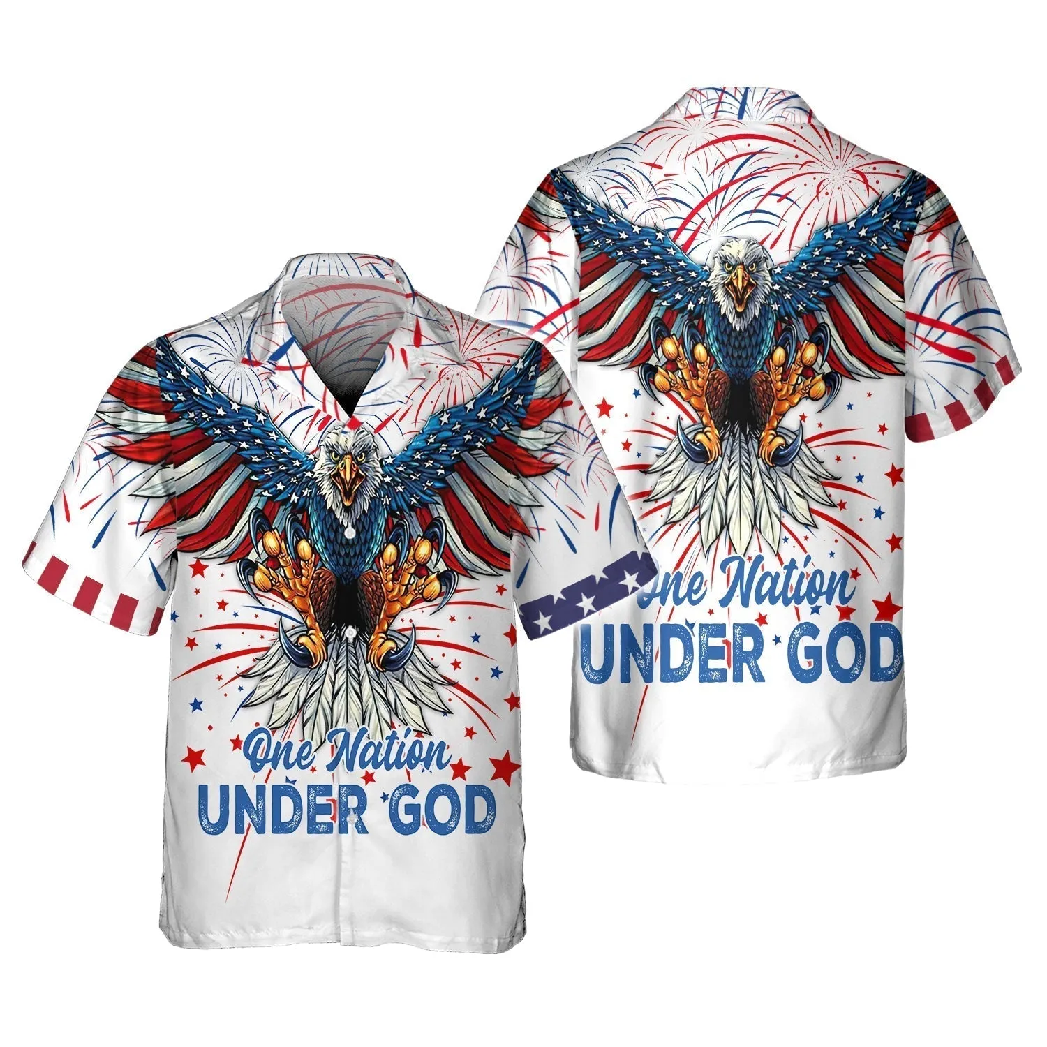 Independence Day Is Coming Ealge One Nation Under God  3D Hoodie Full Print