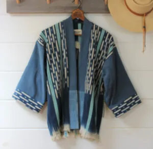 Indigo Ikat Haori Jacket
