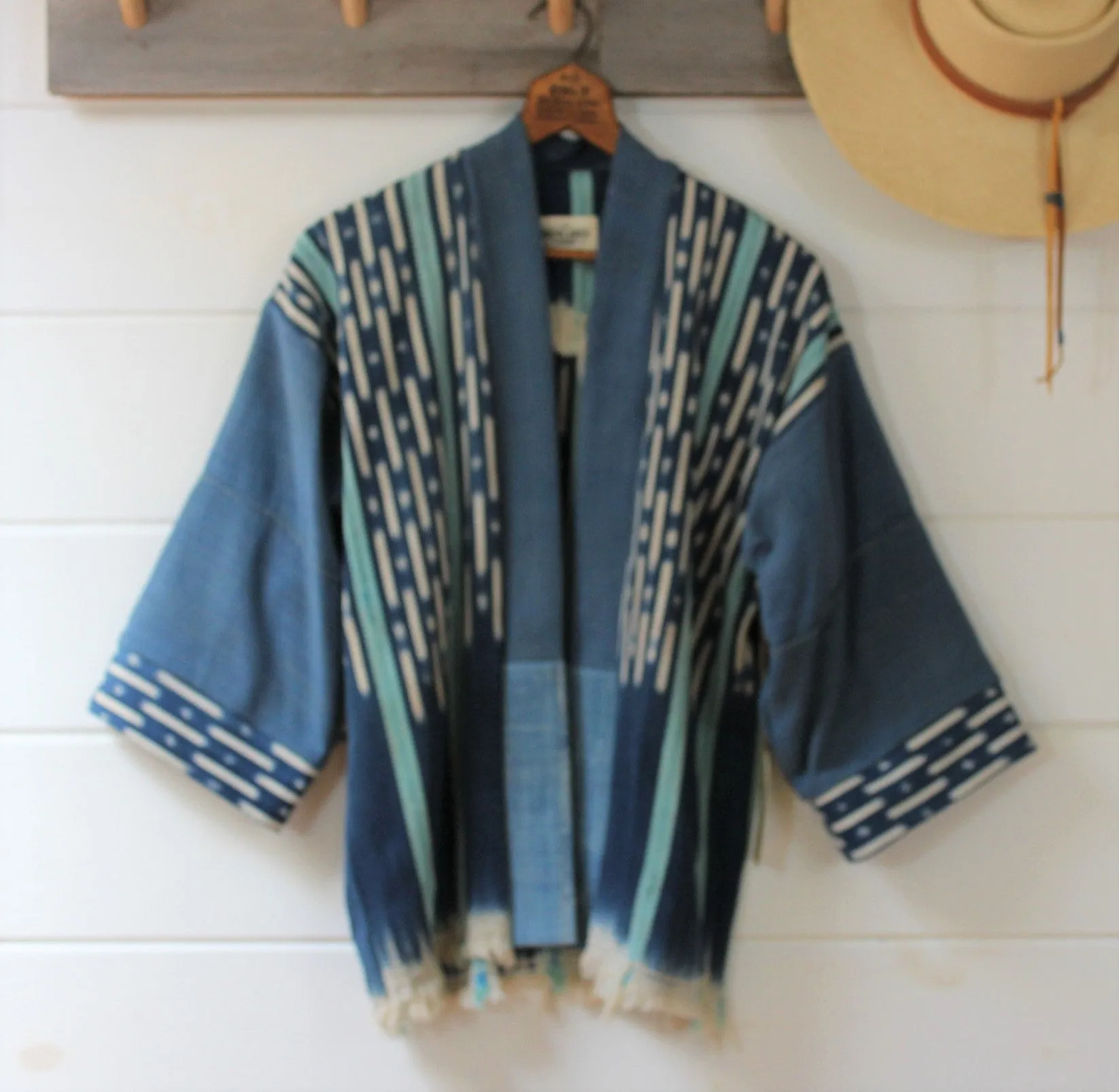 Indigo Ikat Haori Jacket
