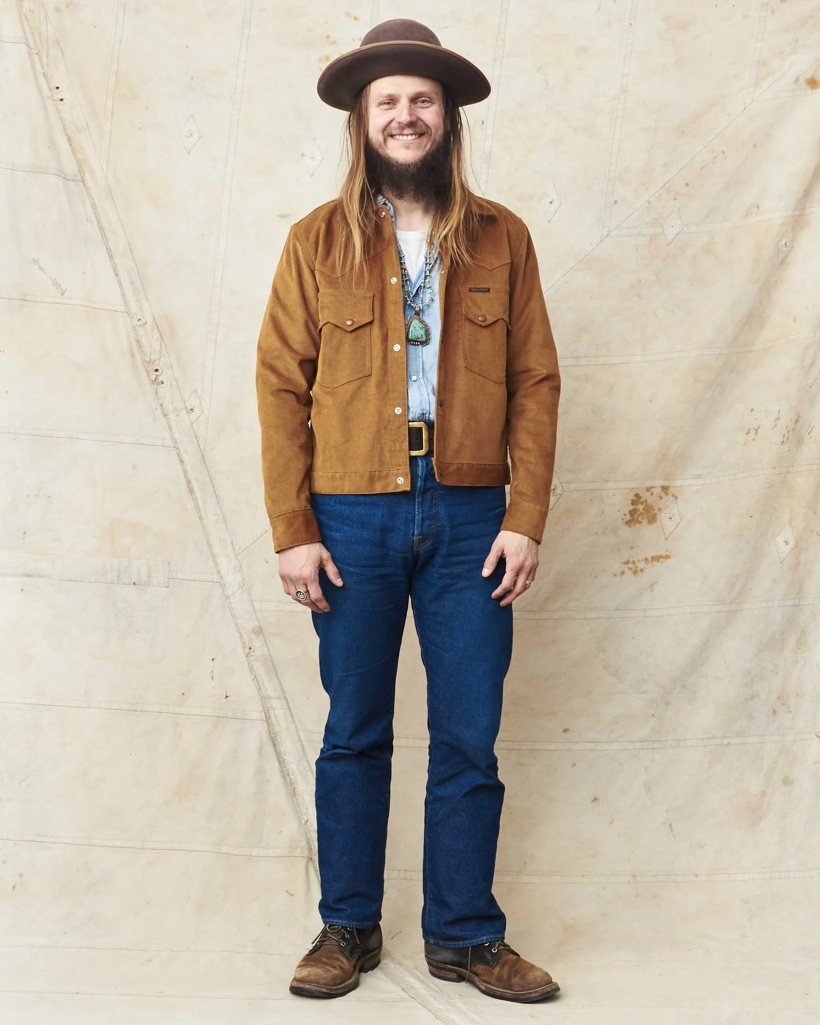 Indigofera Cooper Jacket Corduroy Gold