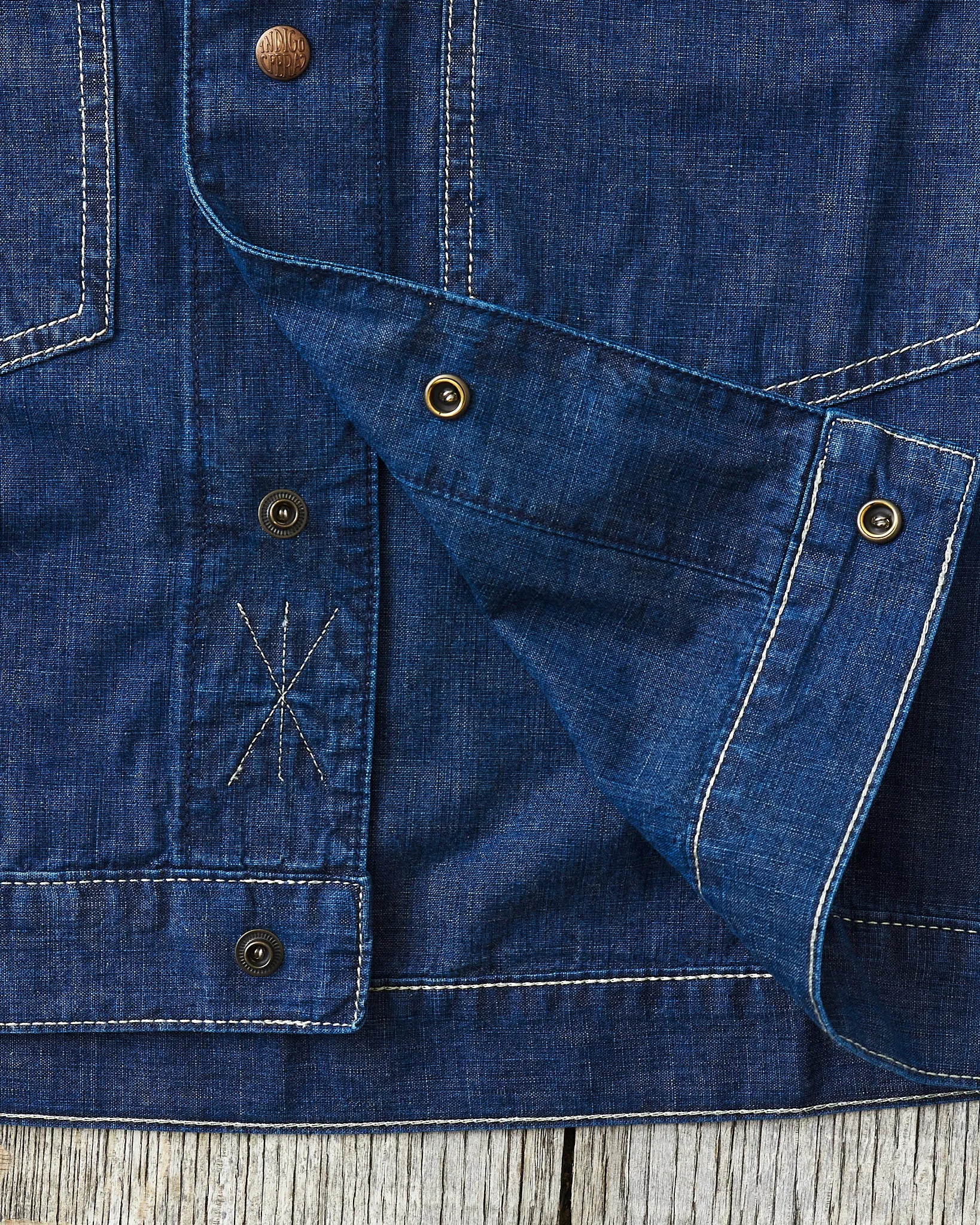 Indigofera Cooper Shirt Military Chambray