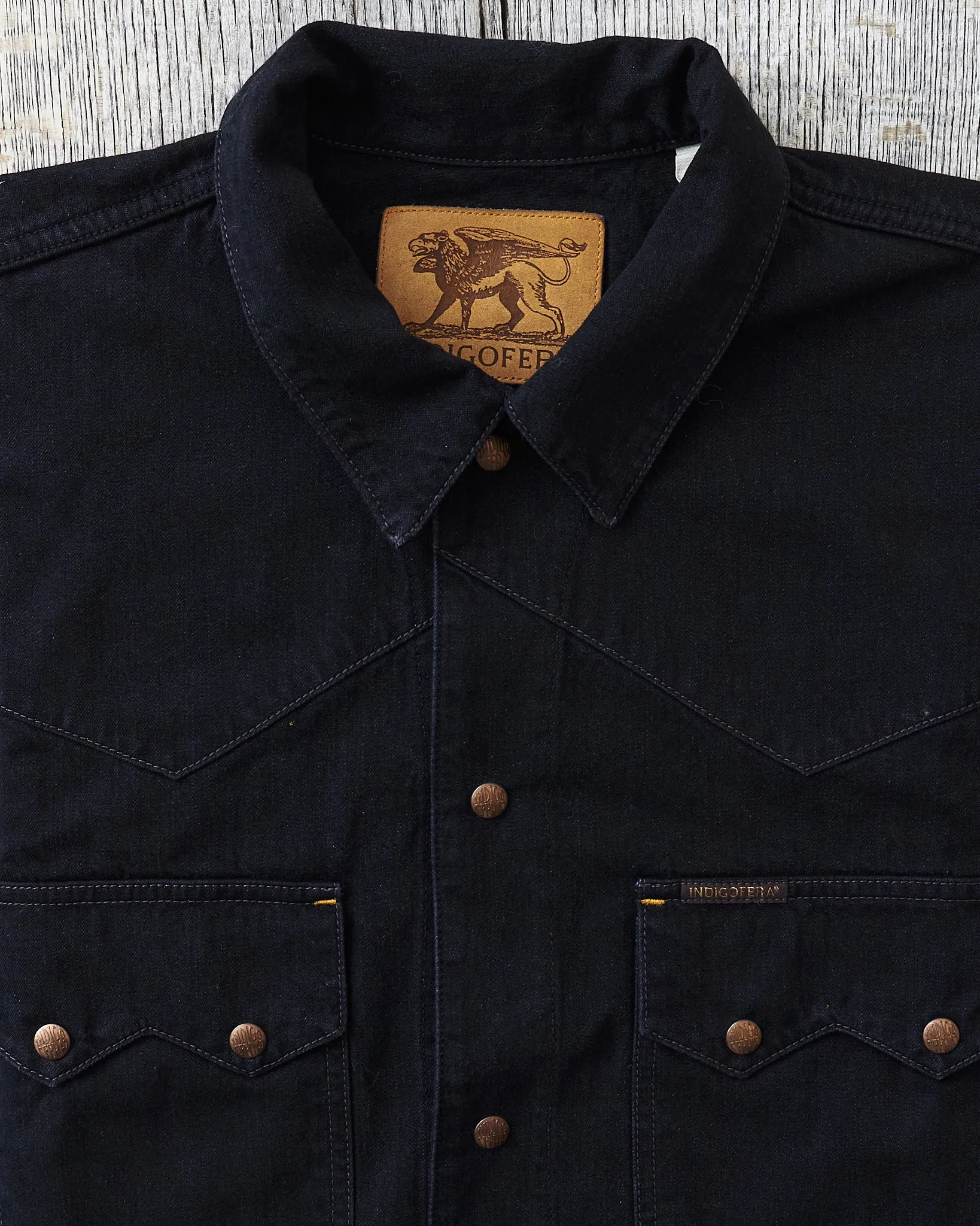 Indigofera Cooper Soot Black Rinsed Denim Jacket