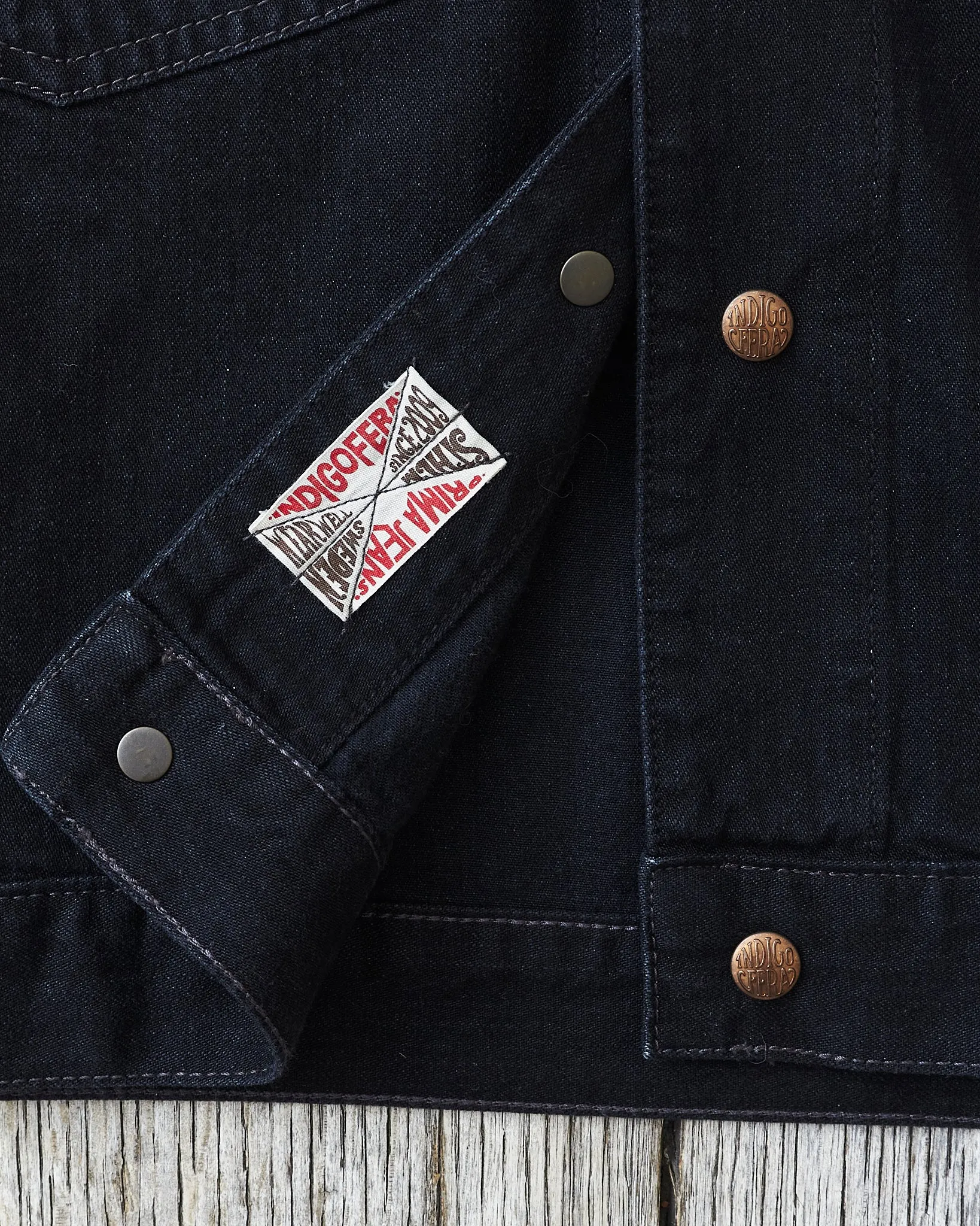 Indigofera Cooper Soot Black Rinsed Denim Jacket