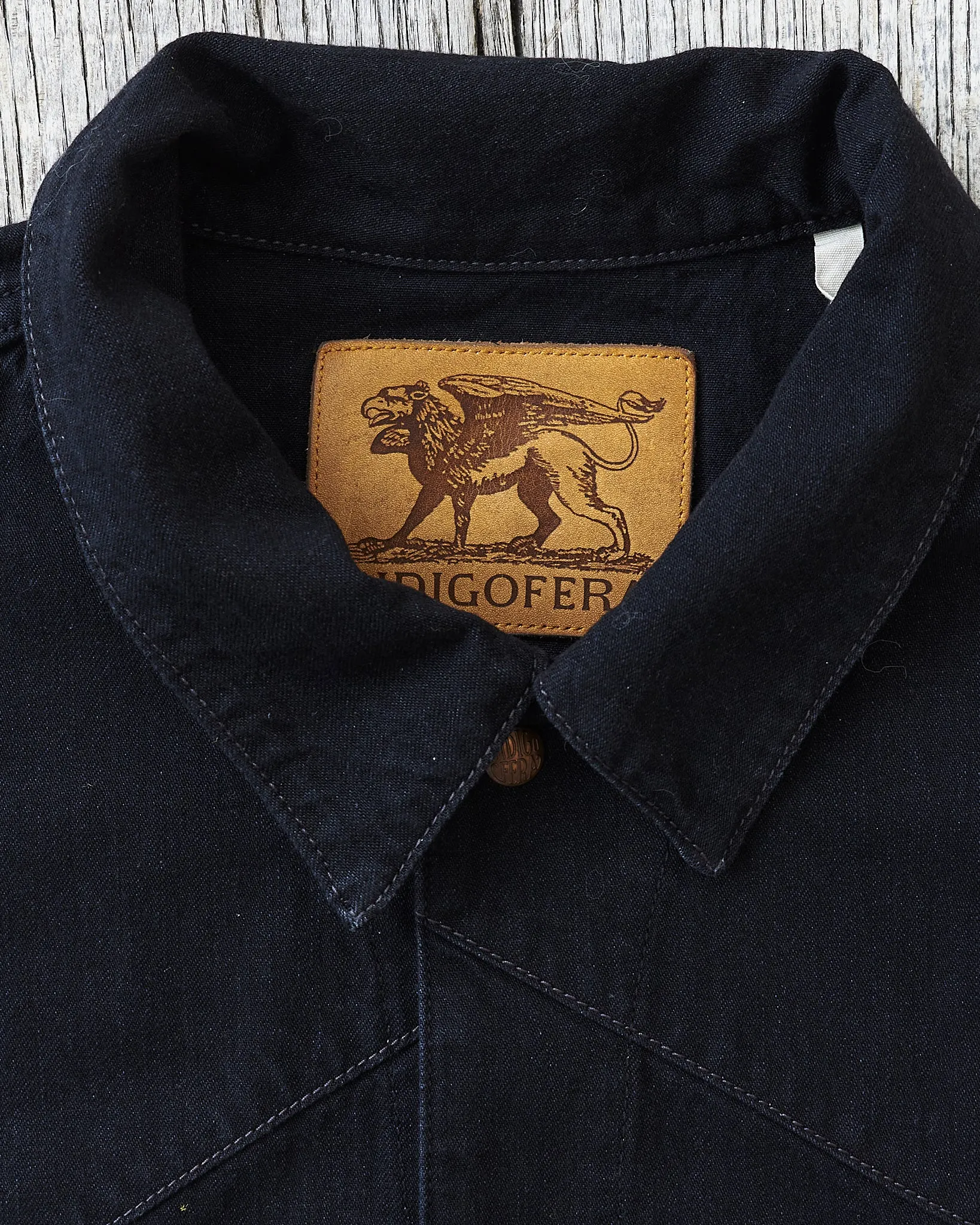 Indigofera Cooper Soot Black Rinsed Denim Jacket