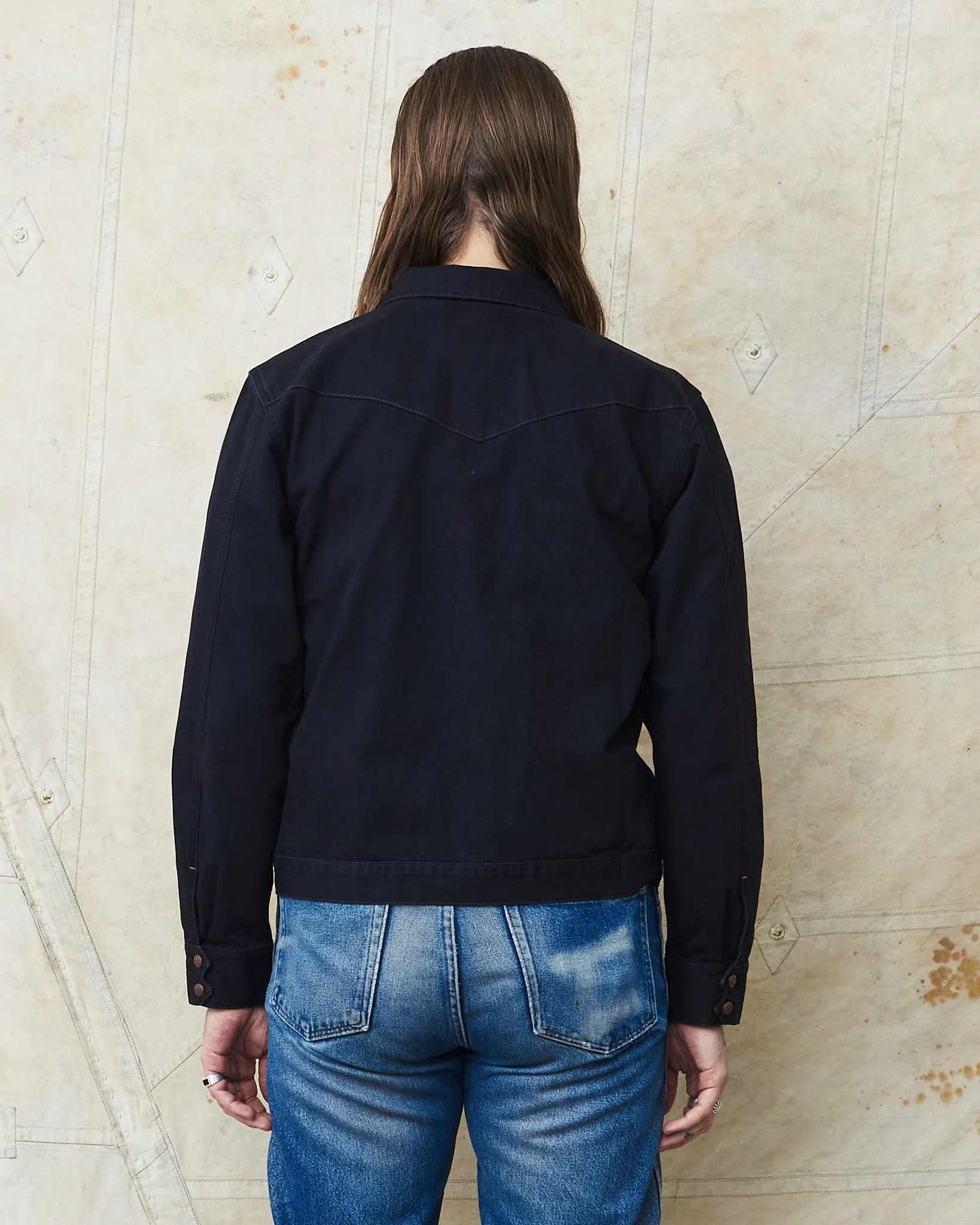 Indigofera Cooper Soot Black Rinsed Denim Jacket