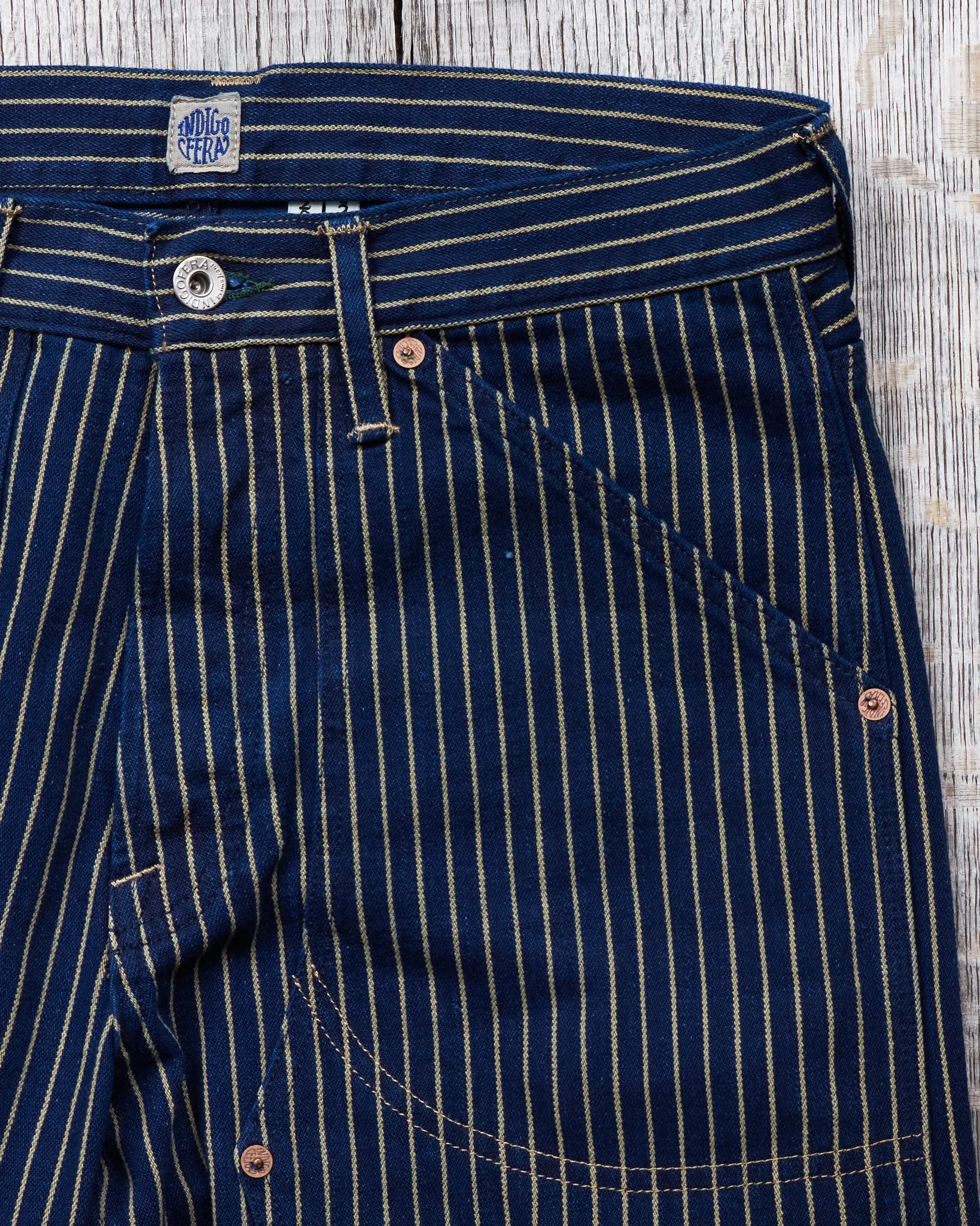 Indigofera Wendell Pants Single Stripe Rinsed