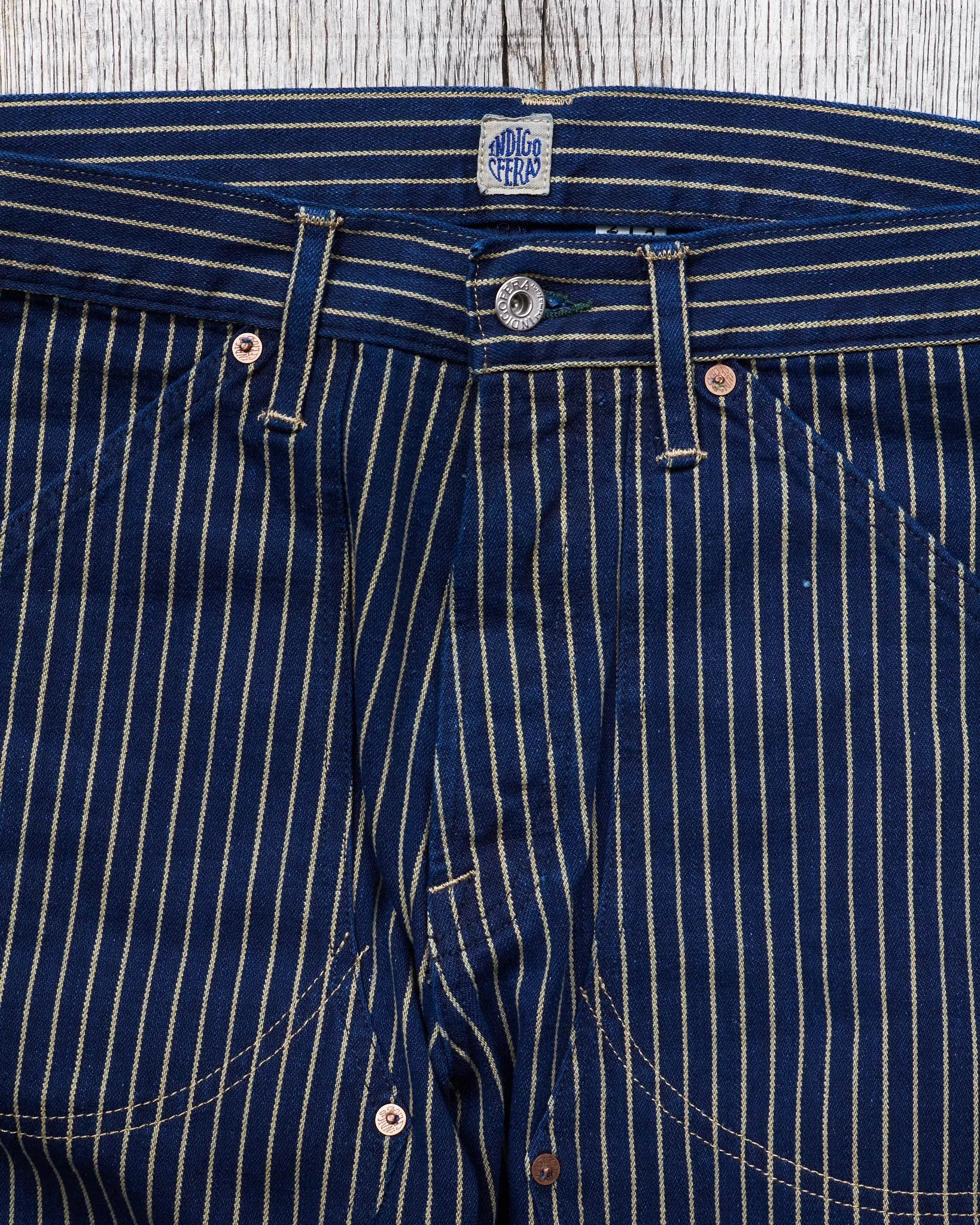 Indigofera Wendell Pants Single Stripe Rinsed