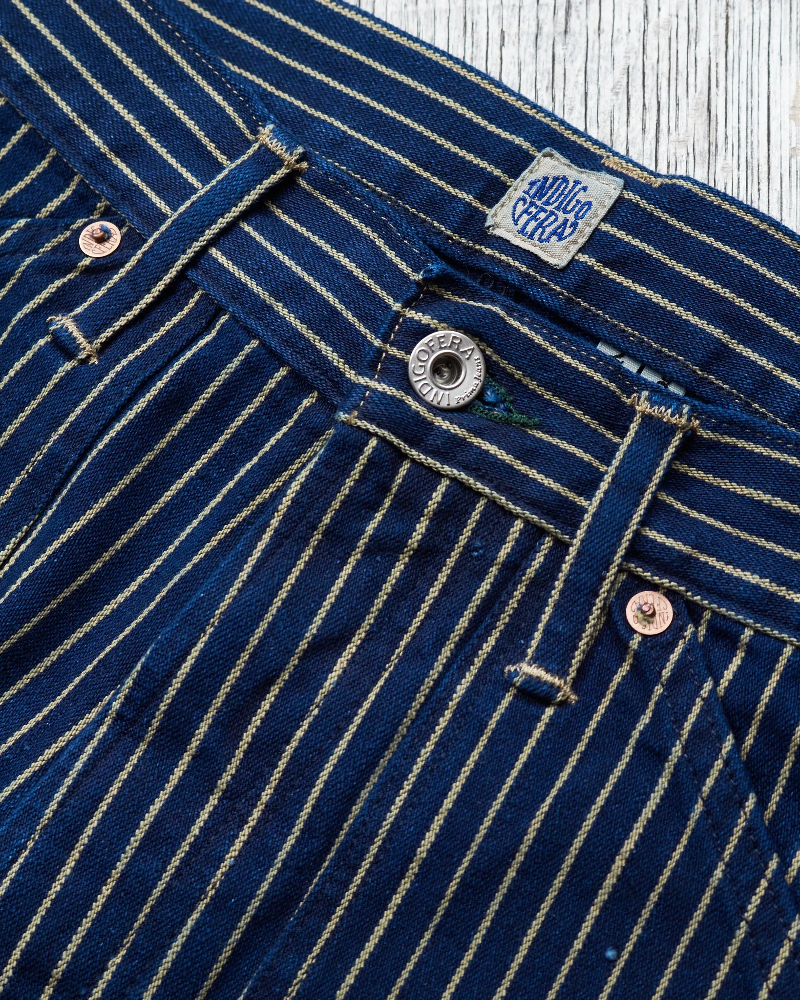 Indigofera Wendell Pants Single Stripe Rinsed