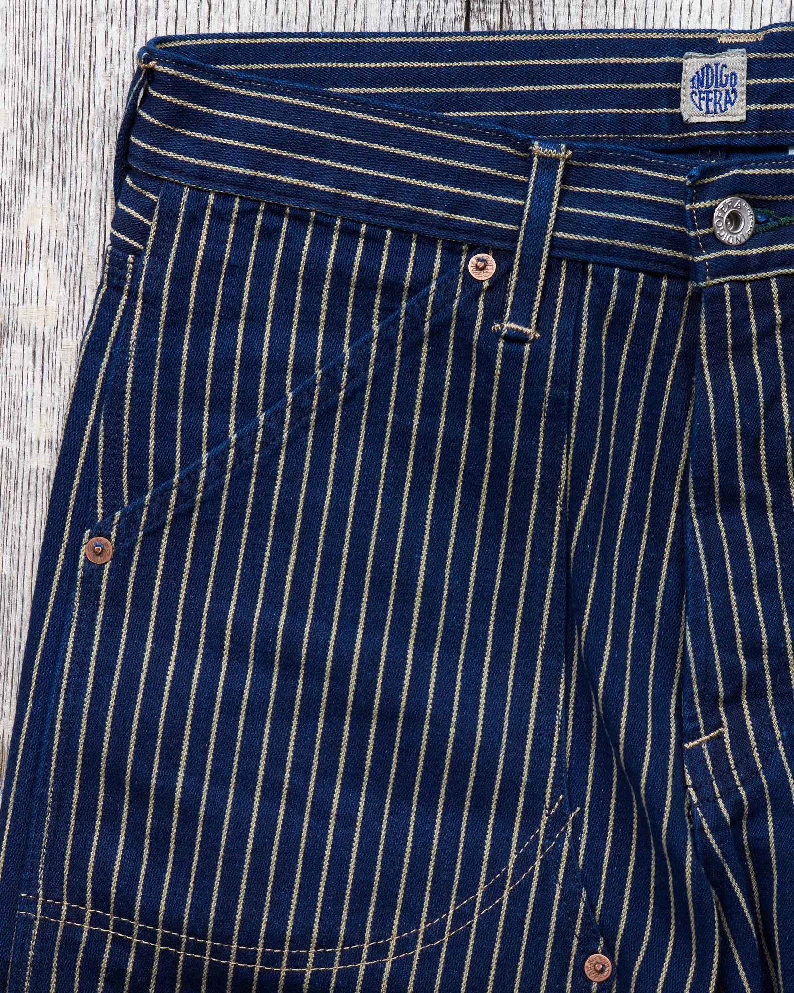 Indigofera Wendell Pants Single Stripe Rinsed