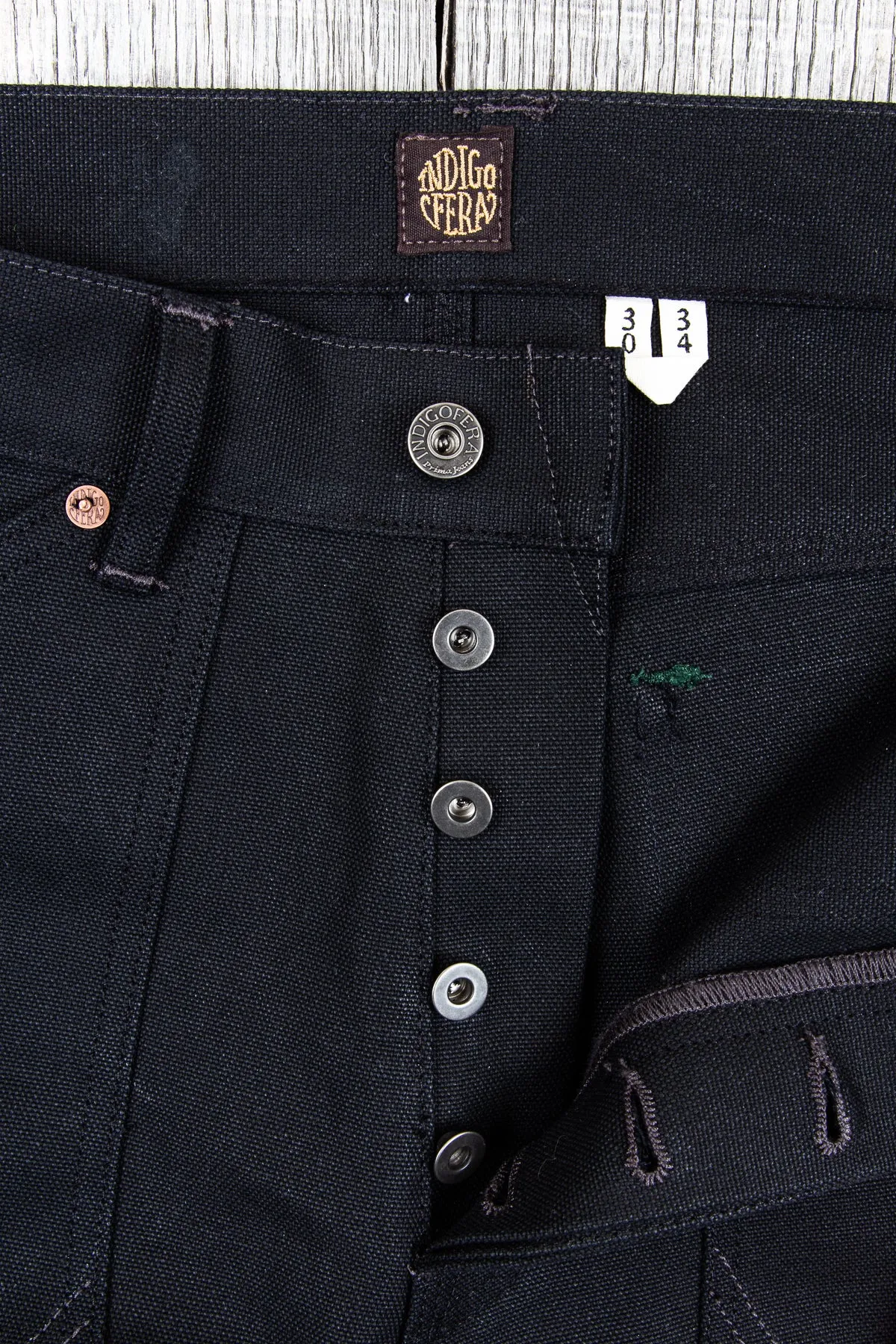Indigofera Wendell Pants Smithson Black Canvas 13 oz