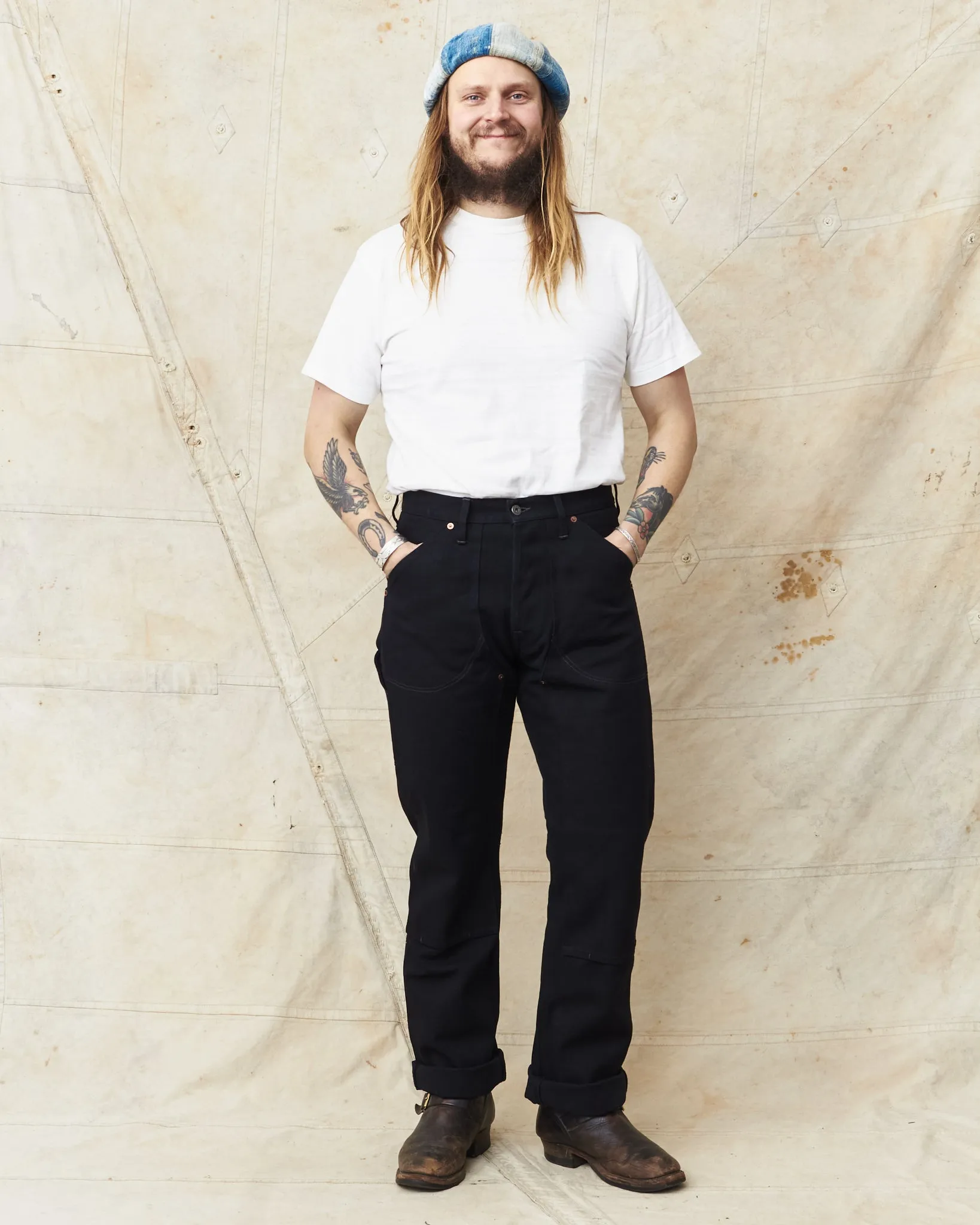 Indigofera Wendell Pants Smithson Black Canvas Rinsed 13 oz