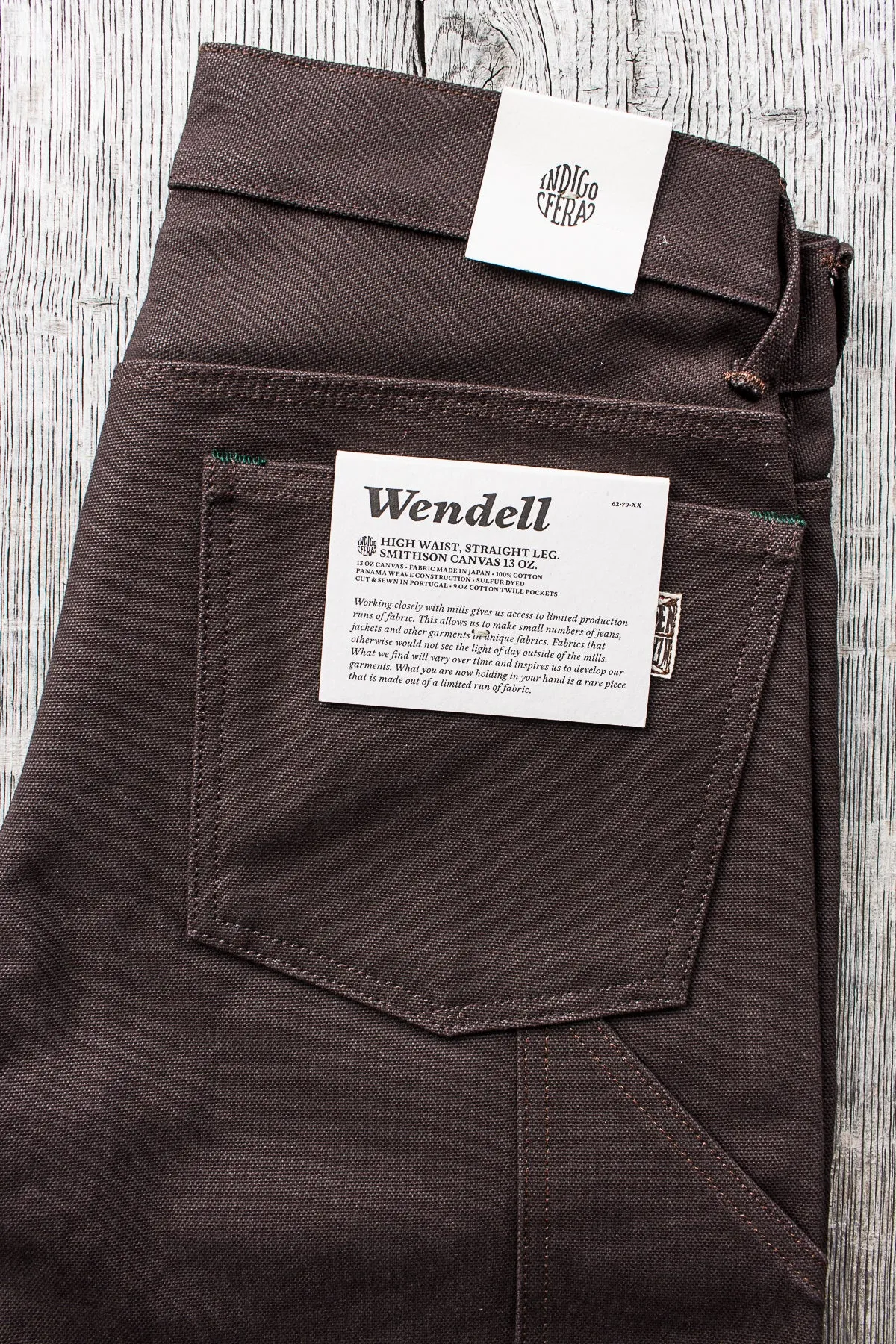 Indigofera Wendell Pants Smithson Canvas Brown