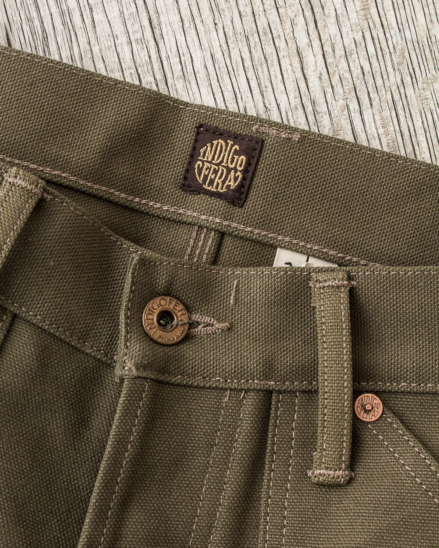 Indigofera Wendell Pants Smithson Canvas Desert Moss