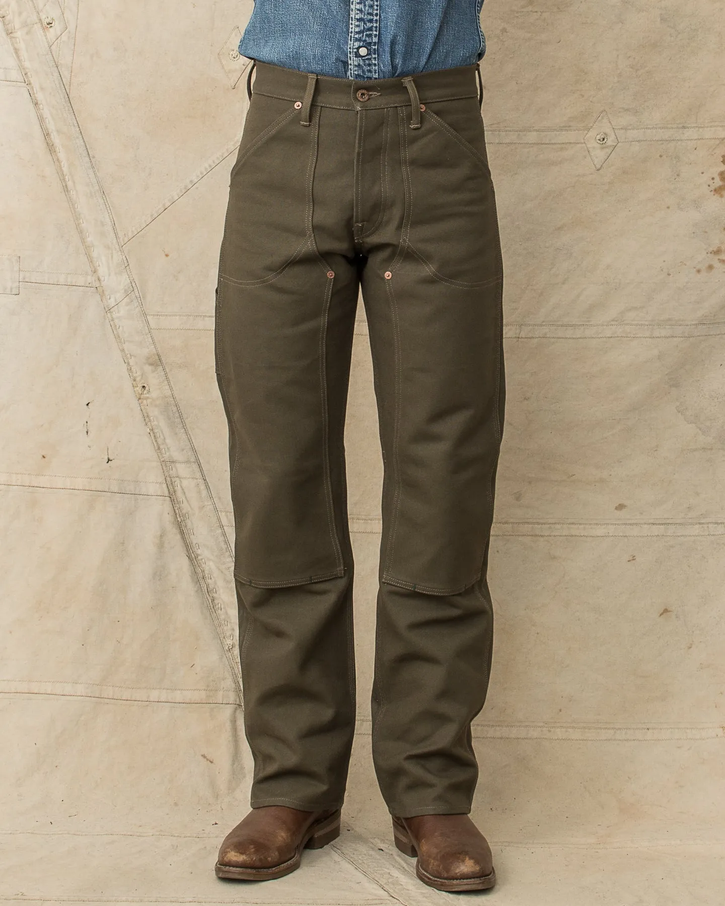 Indigofera Wendell Pants Smithson Canvas Desert Moss