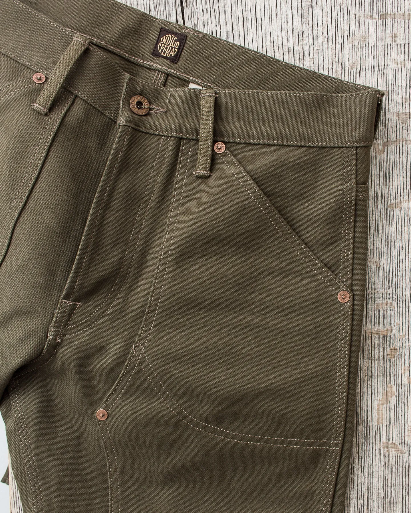 Indigofera Wendell Pants Smithson Canvas Desert Moss