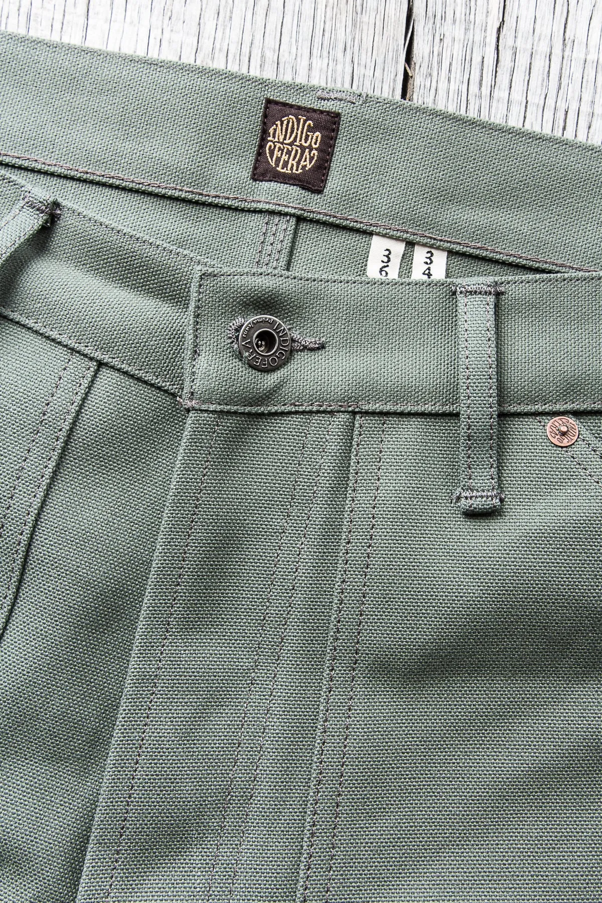 Indigofera Wendell Pants Smithson Canvas MASH Green