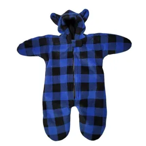INFANT BUNTING BAG BEAR BUFFALO CHECK BLUE