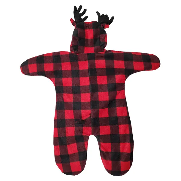 INFANT BUNTING BAG MOOSE BUFFALO CHECK RED
