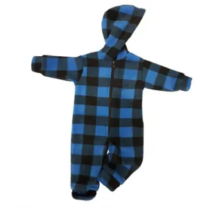 INFANT HOODED ONESIE BUFFALO CHECK BLUE