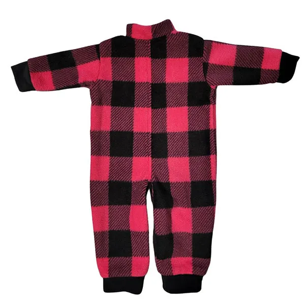 INFANT ONESIE BUFFALO CHECK FUCHSIA