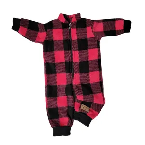 INFANT ONESIE BUFFALO CHECK FUCHSIA