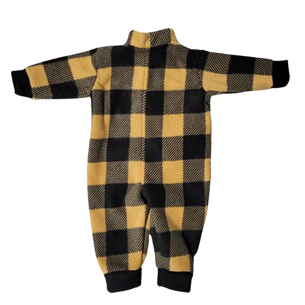 INFANT ONESIE BUFFALO CHECK TAN