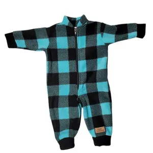 INFANT ONESIE BUFFALO CHECK TEAL