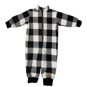 INFANT ONESIE BUFFALO CHECK WHITE
