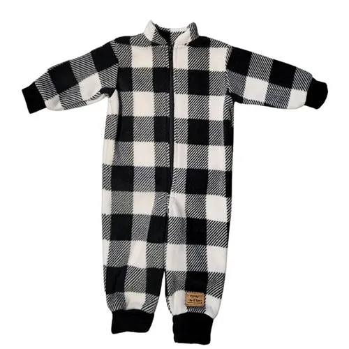 INFANT ONESIE BUFFALO CHECK WHITE