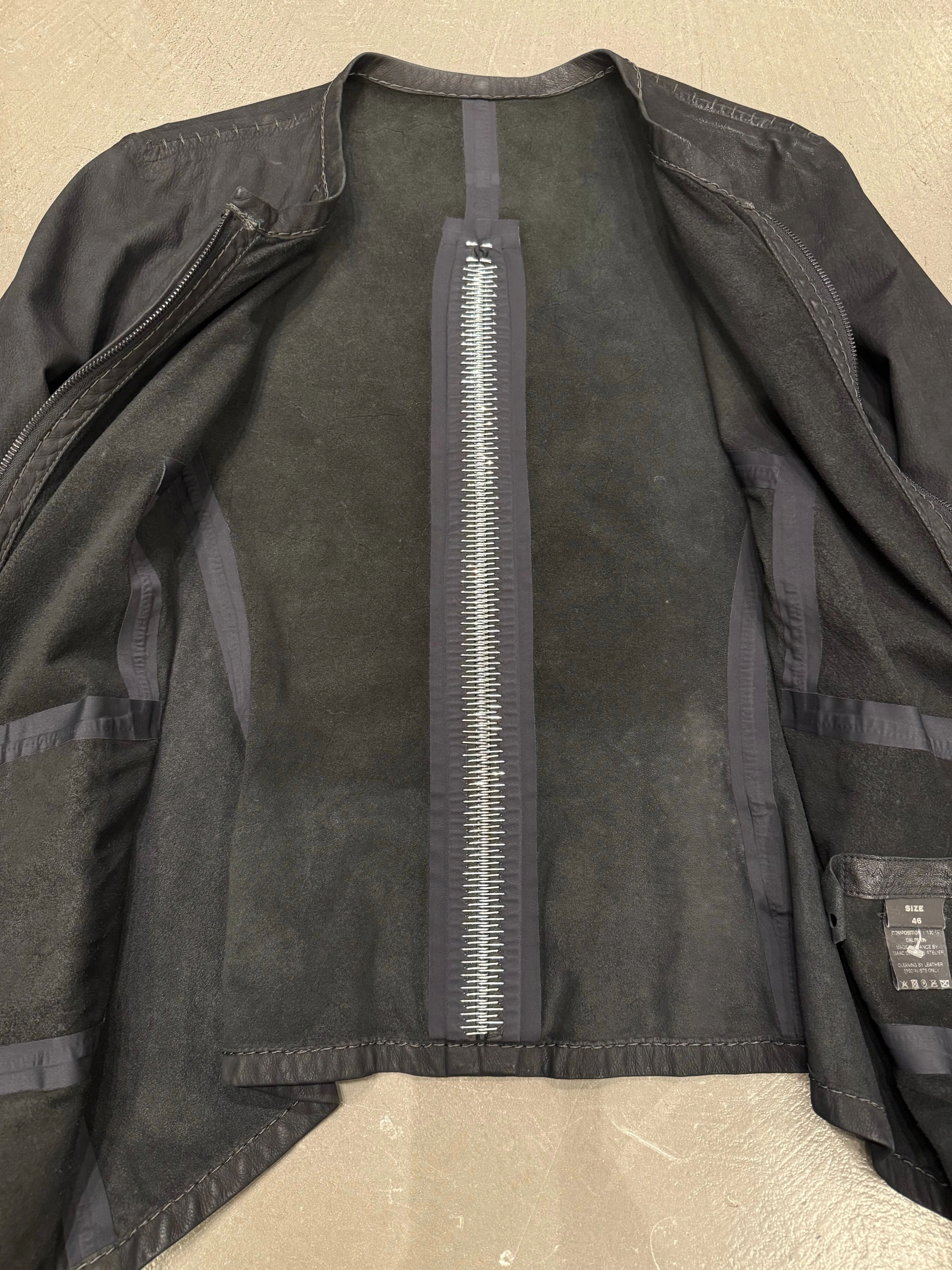 Isaac Sellam artisanal metal spine leather jacket