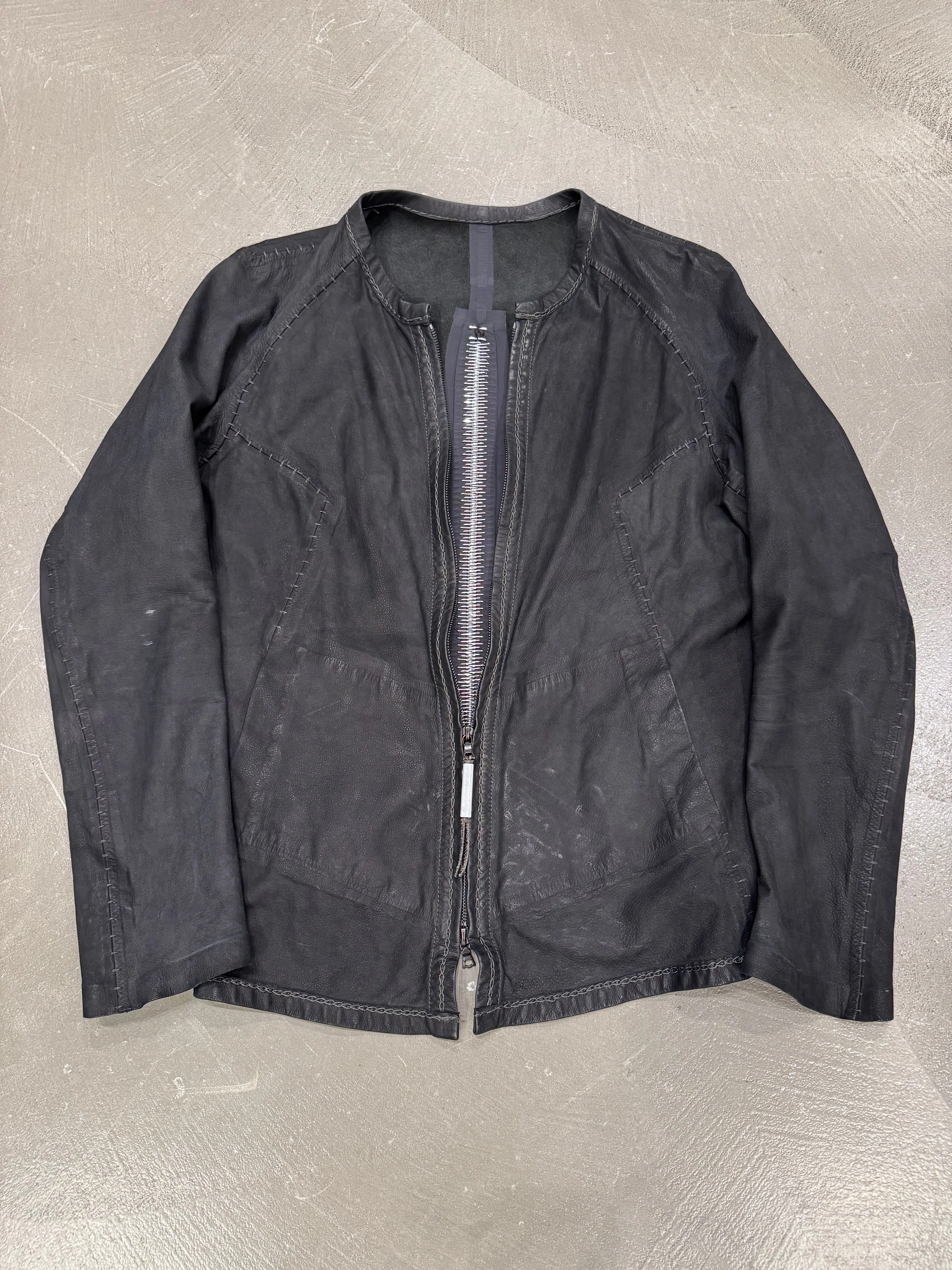 Isaac Sellam artisanal metal spine leather jacket