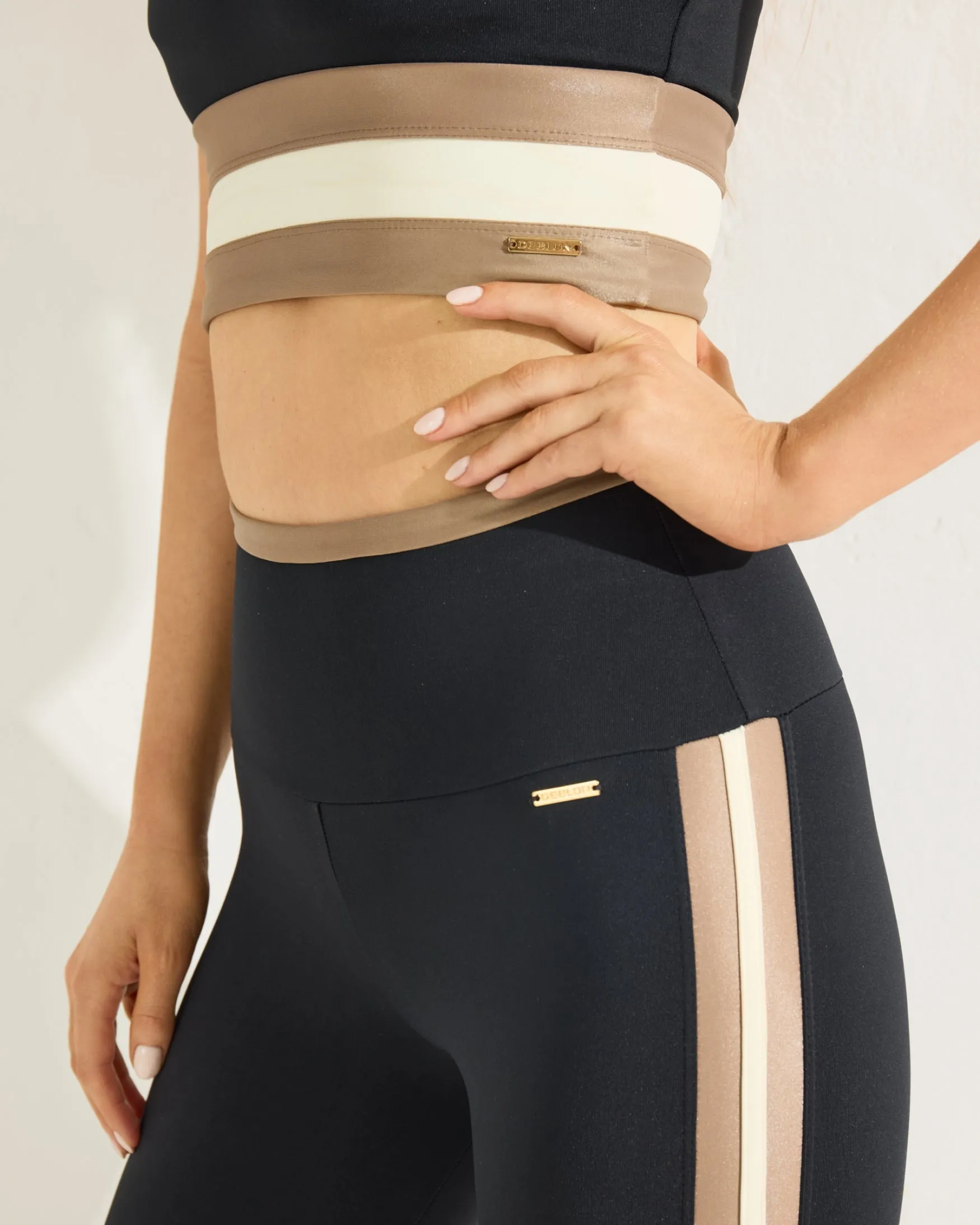 Jade Leggings | Black Taupe Pearl