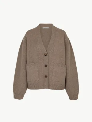 Jeju Alpaca Cardigan - Brown