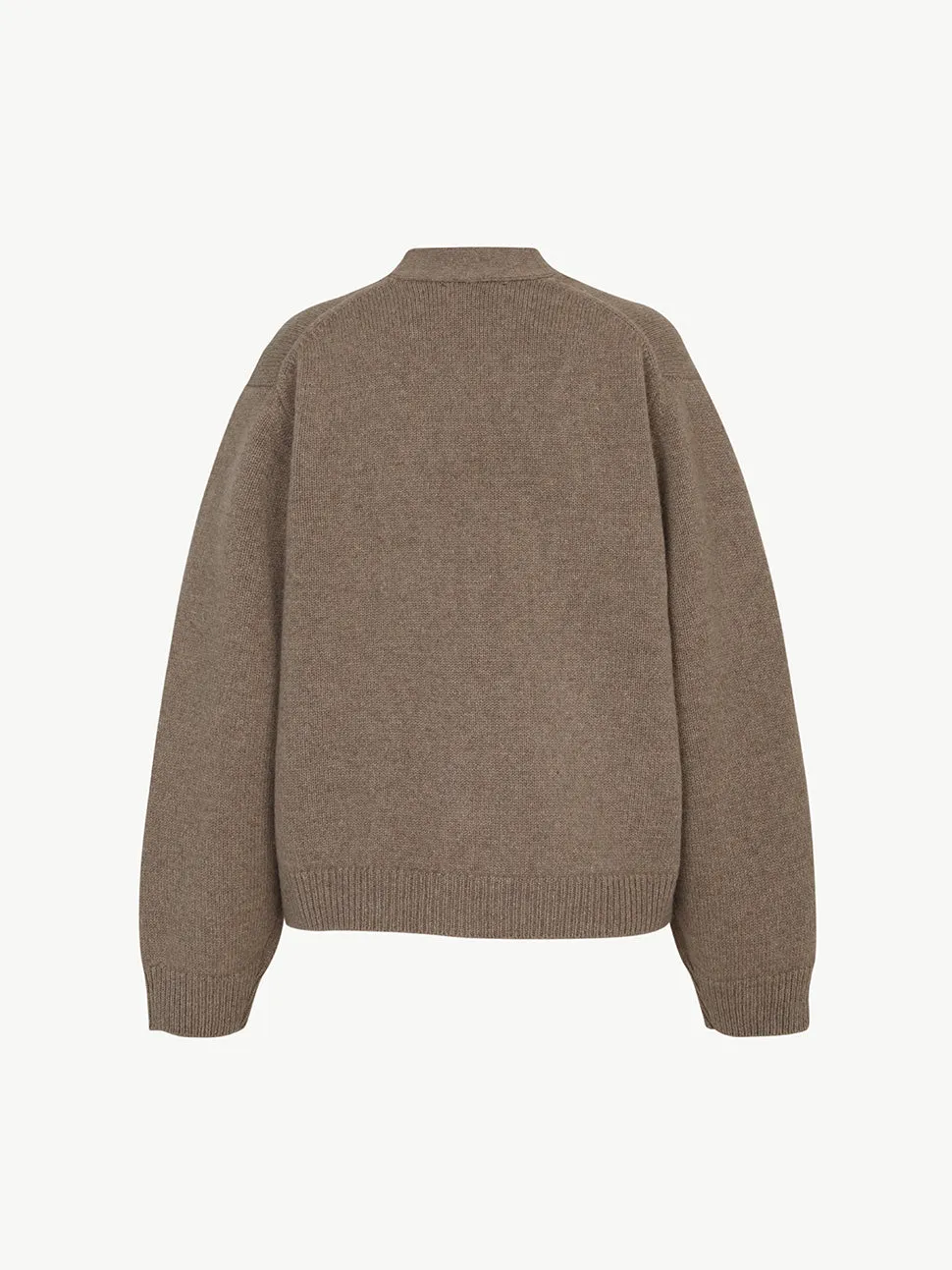Jeju Alpaca Cardigan - Brown