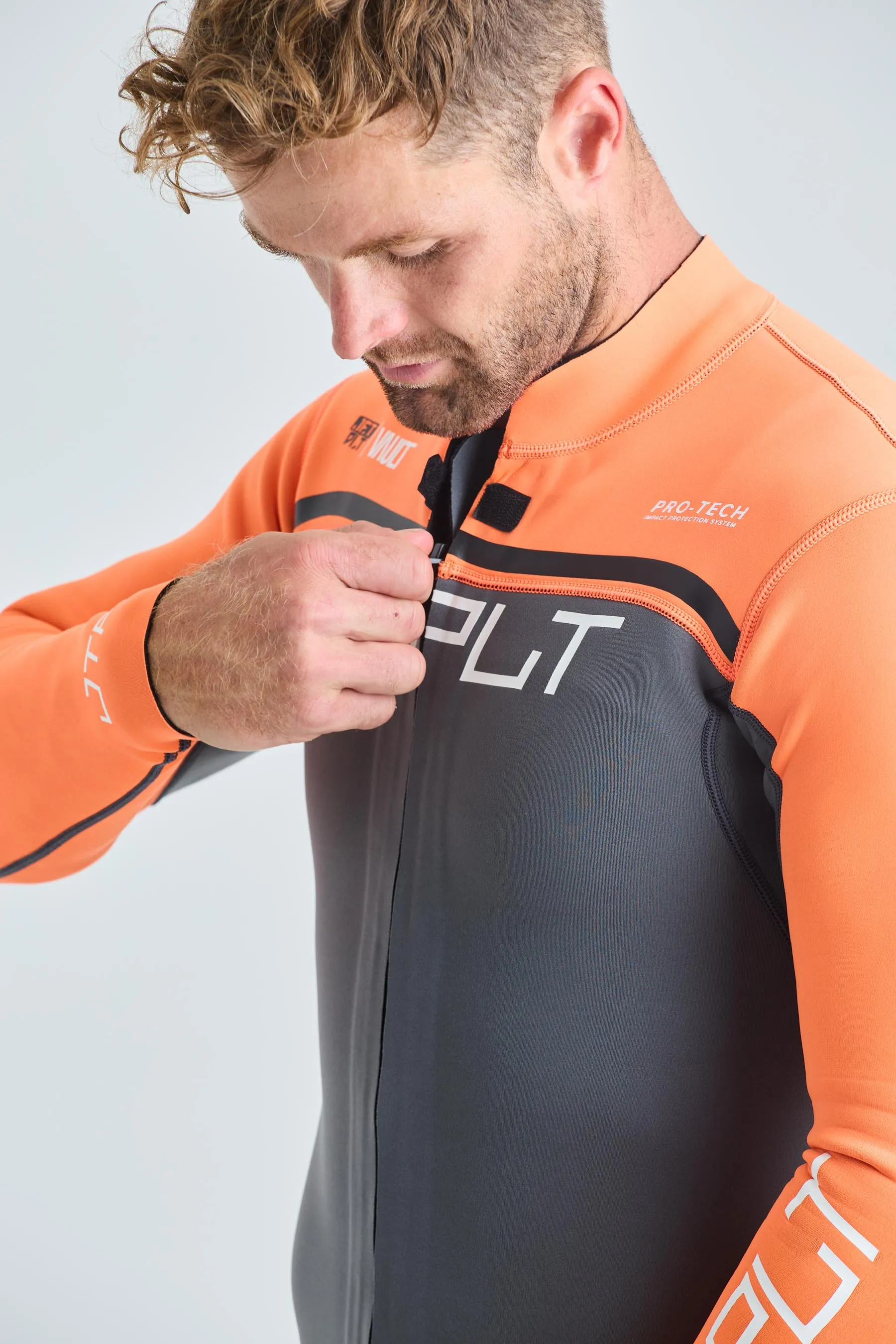 Jetpilot Rx Vault Mens Race Jacket - Char/Orange