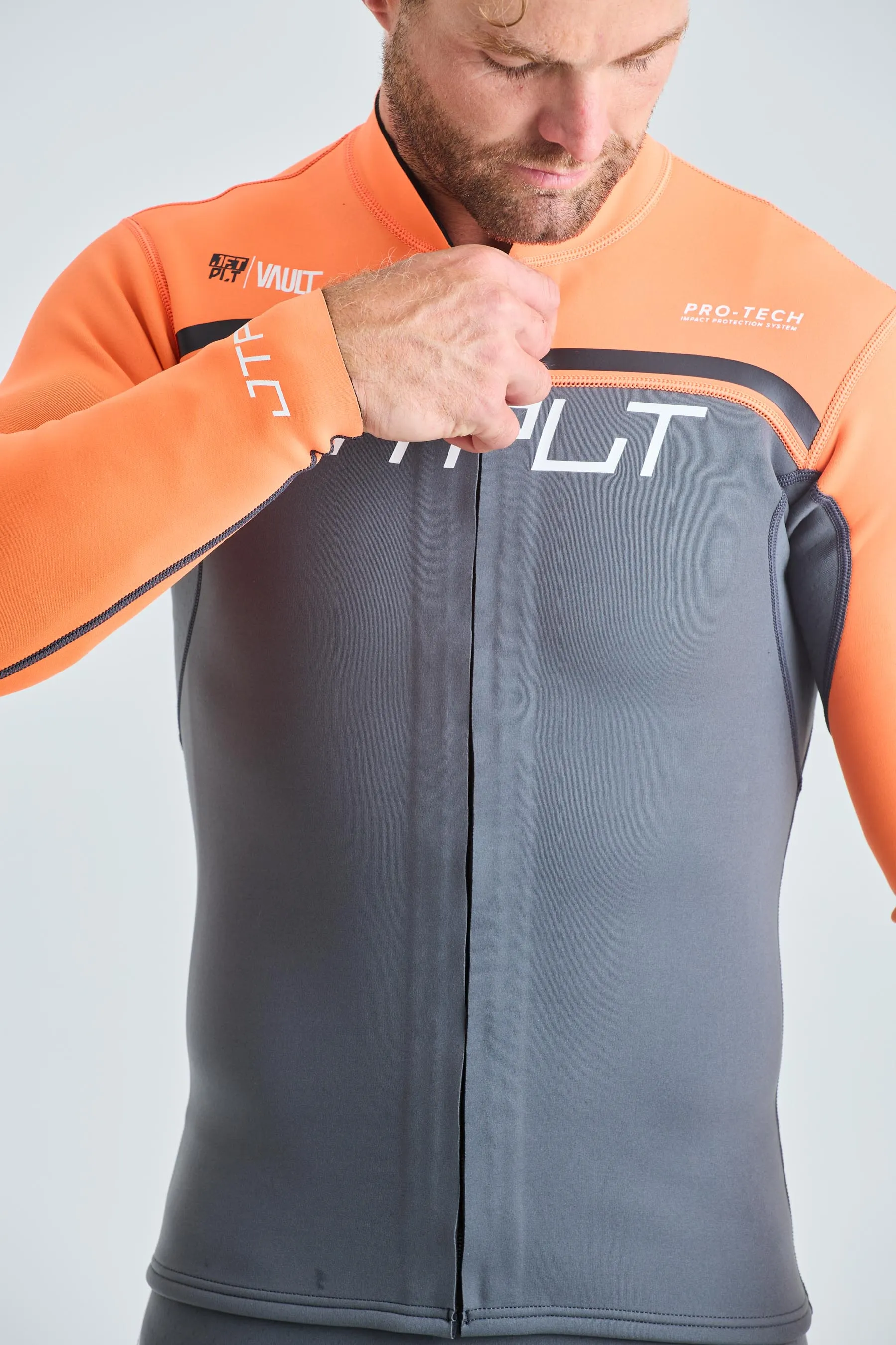Jetpilot Rx Vault Mens Race Jacket - Char/Orange