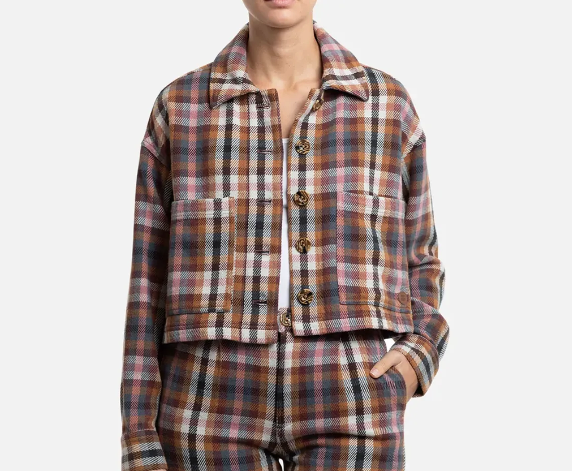 JETTY SHORELINE FLANNEL JACKET - PNK